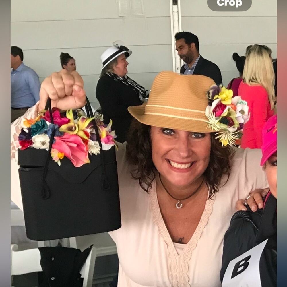 Fedora AND matching “binocular case” purse!